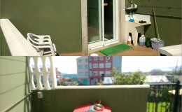 1 Partimos de una terraza sencilla: por un lado la cocina y por otro las escaleras de acceso a un jardín.