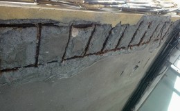 O1 Aspecto de la estructura antes de reparar.