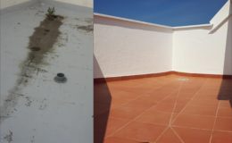 17 Comparación antes-después en la terraza pequeña