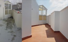 19 Comparación antes-después en la terraza pequeña